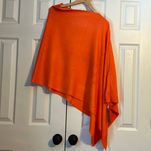 Orange Shaw Poncho NWT